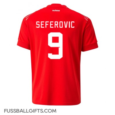 Schweiz Haris Seferovic #9 Fußballbekleidung Heimtrikot WM 2022 Kurzarm